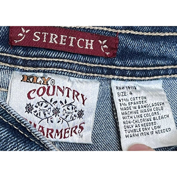 Ely Country Charmers Women's Jeans Stretch Flared Leg Denim Mid-Rise Blue Size 4 - Picture 5 of 9